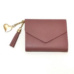Tassel Tri-Fold Wallet Medium Rose Blush